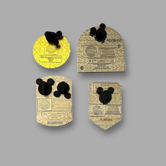 Disney Star Wars Millennium Falcon Endor Storm Trooper Mandalorian Pin Set - Picture 5 of 5